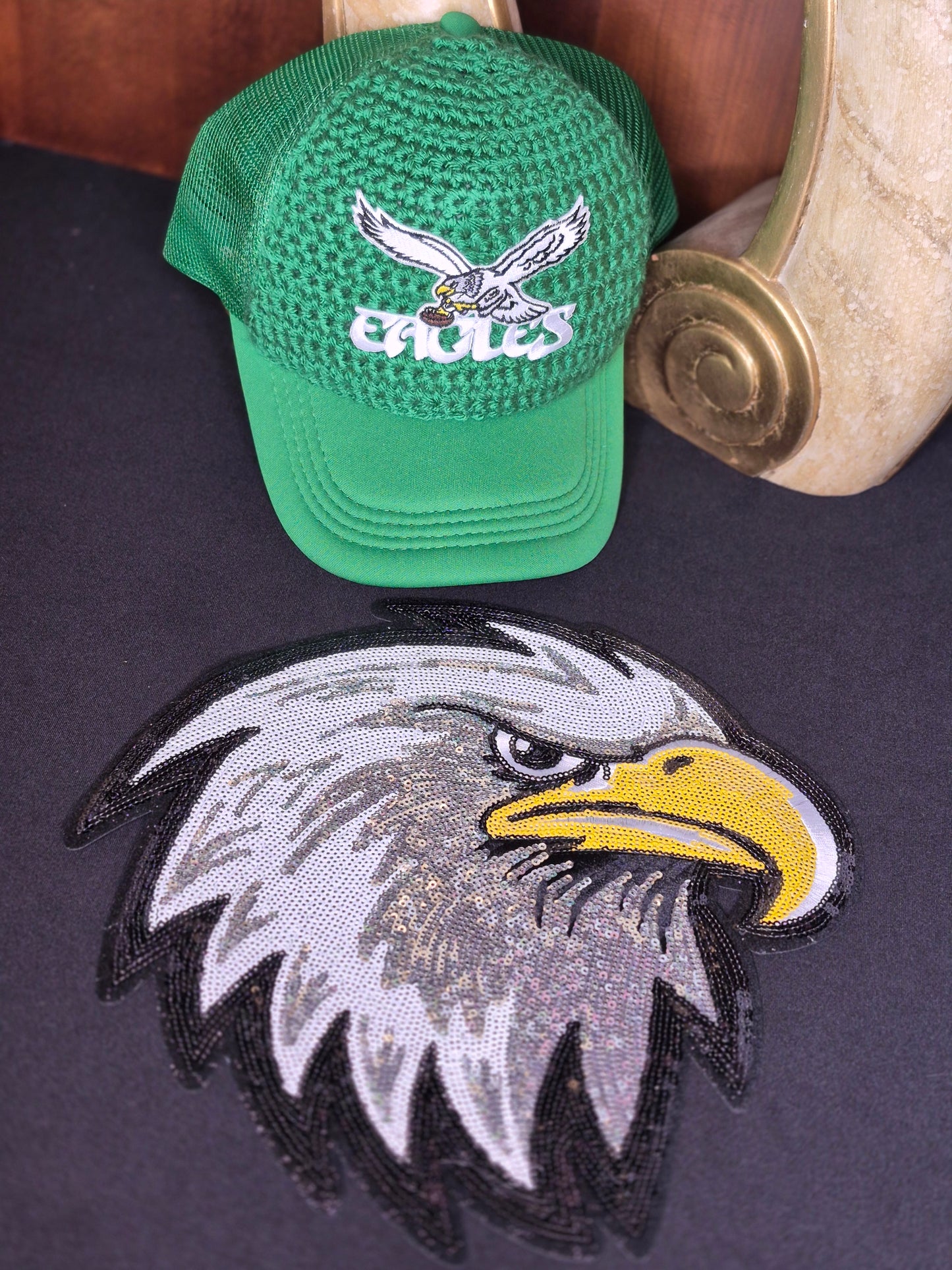 Crochet Eagles Trucker Hat