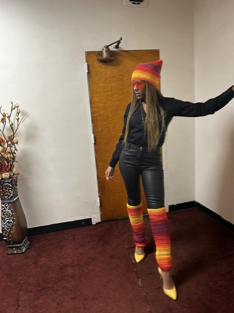 Purrfect Cat ear Beanie & Leg warmer Set