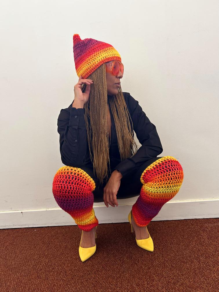 Purrfect Cat ear Beanie & Leg warmer Set